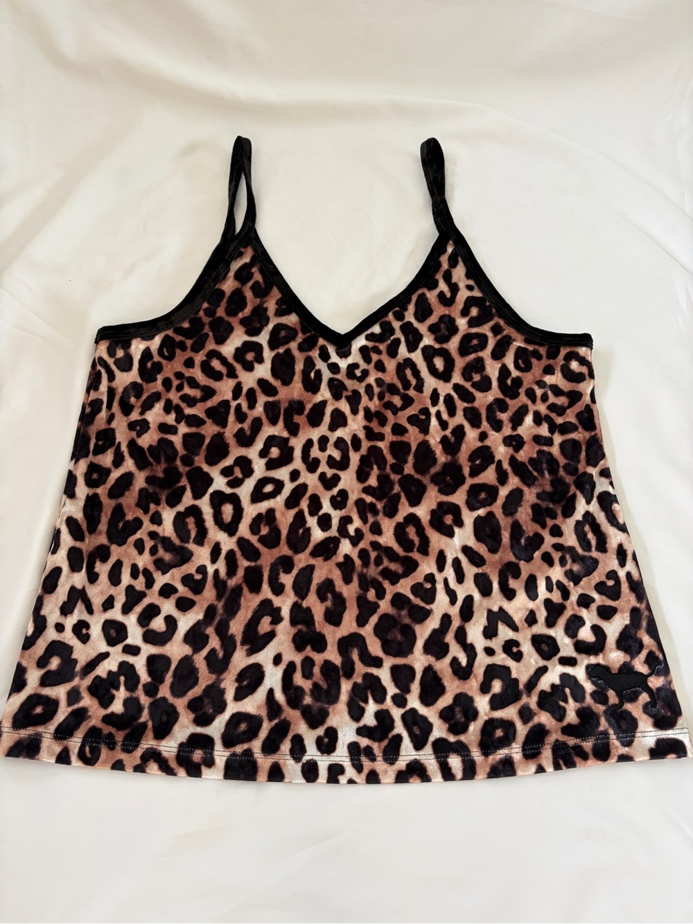 Victoria's Secret Leopard Print Velvet Cami - Black & Brown